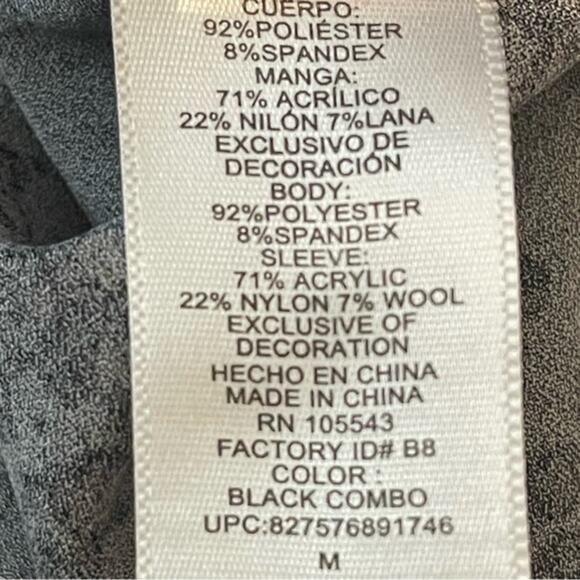 Elie Tahari Black Gray Athletic Wear Zippered Gorpcore Vented Dress Size M - Picture 11 of 14